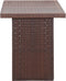vidaXL - Tuintafel - 110x60x67 - cm - poly - rattan - bruin