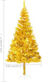 vidaXL - Kunstkerstboom - met - standaard - 210 - cm - PET - goudkleurig