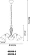 Globo Odin LED - Kroonluchter - Klassiek - Messing met mat glas (2)