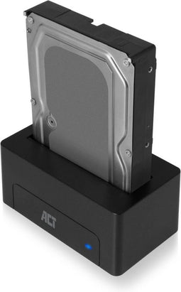 ACT AC1500 - Docking Station - 2,5"/3,5" SATA HDD/SSD - USB 3.2 Gen1 Zwart