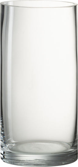 J-Line vaas Cylinder - glas - transparant - small - 20.5 cm hoog