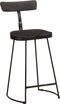 vidaXL - Barkrukken - 2 - st - 49x43x88 - cm - massief - mangohout - zwart