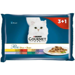 Kattenvoer Purina Kip Kalfsvlees Lam Eend Wild zwijn Konijn 4 x 85 g