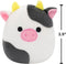 Squishmallows MicroMallows - Pluche 6,5cm - 6-pack Cailey Crab Cole Turtle Connor Cow Gavi Turkey Hasani Hedgehog Zarina Banana Slug (6 stuks)