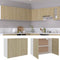 vidaXL - Hangkast - 80x31x60 - cm - bewerkt - hout - sonoma - eikenkleurig