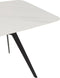 J-Line Rechthoek tafel - eettafel - porselein/metaal - wit/zwart - woonaccessoires