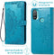 iMoshion Hoesje Geschikt voor Motorola Moto E20 Hoesje Met Pasjeshouder - iMoshion Mandala Bookcase - Turquoise