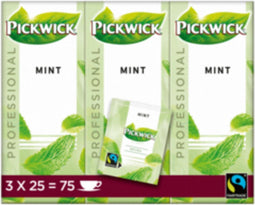 Thee pickwick fair trade mint 25x1.5gr | 3 stuks