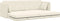 vidaXL - Ligbed - 2-in-1 - Crème - 213x144x60 - cm - Velvet