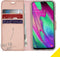Accezz Samsung Galaxy A40 - Wallet Softcase Bookcase - 3 pashouders - Roze