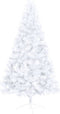 vidaXL - Kunstkerstboom - met - standaard - half - 150 - cm - PVC - wit