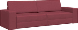 vidaXL - Vloersofa - Bed - 2-in-1 - Bordeauxrood - 245x150x60.5 - cm - Stof