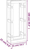 vidaXL - Haardhoutrek - 41x25x100 - cm - massief - grenenhout - wit