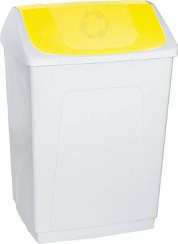 Denox - Afvalemmer - 55 L - Geel Wit