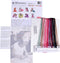 Thea Gouverneur - Borduurpakket met telpatroon - 734A - Voorgesorteerde DMC Garens - Kitten Tweeling - Aida - 31 cm x 30 cm - DIY Kit