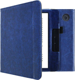imoshion E-reader Hoesje - Geschikt voor Kobo Libra H2O - Vegan Leather Bookcase - Donkerblauw