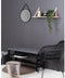 House Nordic - Trapani spiegel met kunstleren band zwart 38cm