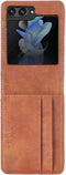 imoshion Hoesje Geschikt voor Samsung Galaxy Z Flip 5 Hoesje Met Pasjeshouder - imoshion Luxe Bookcase flip versie - Bruin