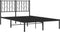 vidaXL - Bedframe - met - hoofdbord - metaal - zwart - 120x200 - cm
