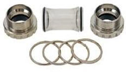 Neco Bottom bracket aluminium cups zilver