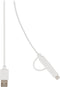 Nedis 2-in-1-Kabel - USB 2.0 - USB-A Male - Apple Lightning 8-Pins / USB Micro-B Male - 480 Mbps - 1.00 m - Vernikkeld - Rond - PVC - Wit - Polybag