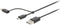 Nedis 2-in-1-Kabel - USB 2.0 - USB-A Male - USB Micro-B Male / USB-C Male - 480 Mbps - 1.00 m - Vernikkeld - Rond - PVC - Zwart - Blister
