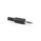 Nedis 3,5 mm Audioconnector - Recht - Male - Vernikkeld - Solderen - Diameter kabelinvoer: 4.0 mm - Polyvinylchloride (PVC) - Zwart - 25 Stuks - Polybag