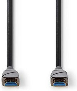 Nedis Actieve Optische High Speed HDMI-Kabel met Ethernet - HDMI Connector - HDMI Connector - 4K@60Hz - 18 Gbps - 15.0 m - Rond - PVC - Zwart - Gift Box