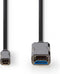 Nedis Actieve Optische USB-Kabel - USB-C Male - HDMI Connector - 18 Gbps - 50.0 m - Rond - PVC - Zwart - Gift Box