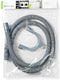 Nedis Afvoerslang - 21 mm - 19 mm - 1.5 Bar - 90 °C - 1.80 m - Toepassing: Schotel / Wasmachine - Grijs