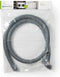 Nedis Afvoerslang - 21 mm - 19 mm - 1.5 Bar - 90 °C - 2.50 m - Toepassing: Schotel / Wasmachine - Grijs