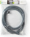 Nedis Afvoerslang - 22 mm - 19 mm - 0.5 Bar - 60 °C - 2.00 m - Toepassing: Schotel / Wasmachine - Grijs