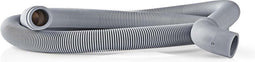 Nedis Afvoerslang - 22 mm - 19 mm - 0.5 Bar - 60 °C - 2.50 m - Toepassing: Schotel / Wasmachine - Grijs