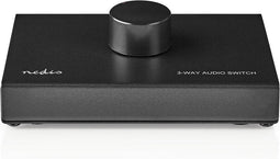 Nedis Analoge Audio-Switch - 3 poort(en) - Input: 3x (2x RCA Female) - Output: 1x (2x RCA Female) - Manueel - Metaal - Zwart