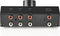 Nedis Analoge Audio-Switch - 3 poort(en) - Input: 3x (2x RCA Female) - Output: 1x (2x RCA Female) - Manueel - Metaal - Zwart