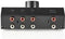 Nedis Analoge Audio-Switch - 3 poort(en) - Input: 3x (2x RCA Female) - Output: 1x (2x RCA Female) - Manueel - Metaal - Zwart