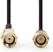 Nedis Antennekabel - SMA Male - SMA Female - Verguld - 50 Ohm - Enkelvoudig Afgeschermd - 5.00 m - Rond - PVC - Zwart - Label