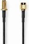 Nedis Antennekabel - SMA Male - SMA Female - Verguld - 50 Ohm - Enkelvoudig Afgeschermd - 3.00 m - Rond - PVC - Zwart - Label