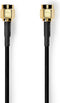 Nedis Antennekabel - SMA Male - SMA Male - Verguld - 50 Ohm - Enkelvoudig Afgeschermd - 2.00 m - Rond - PVC - Zwart - Label