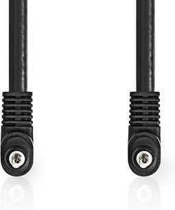 Nedis Audio-Videokabel - 3,5 mm Male - 3,5 mm Male - Vernikkeld - 2.00 m - Rond - PVC - Zwart
