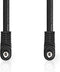 Nedis Audio-Videokabel - 3,5 mm Male - 3,5 mm Male - Vernikkeld - 2.00 m - Rond - PVC - Zwart