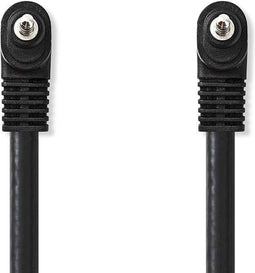 Nedis Audio-Videokabel - 3,5 mm Male - 3,5 mm Male - Vernikkeld - 2.00 m - Rond - PVC - Zwart
