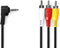 Nedis Audio-Videokabel - 3,5 mm Male - 3x RCA Male - Vernikkeld - 1.00 m - Rond - PVC - Zwart