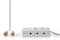 Nedis Audioswitch - Input: 2x 3,5 mm Male - Output: 3x 3,5 mm Female + 2,5 mm Female - Bedieningsmogelijkheden: Handmatig - Aantal knoppen: 3