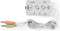 Nedis Audioswitch - Input: 2x 3,5 mm Male - Output: 3x 3,5 mm Female + 2,5 mm Female - Bedieningsmogelijkheden: Handmatig - Aantal knoppen: 3