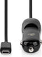 Nedis Autolader - 18 W - 1x 3.0 A - Outputs: 1 - USB-C Kabel - 1.00 m - Single Voltage Output