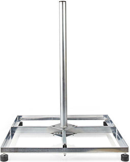 Nedis Balkonstandaard voor Satellietschotel - Mast Lengte: 0.75 m - Maximale schotelgrootte: 90.0 cm - Afmeting bodemplaat: 4 x 30 x 30 cm - Staal - Zilver