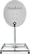 Nedis Balkonstandaard voor Satellietschotel - Mast Lengte: 0.75 m - Maximale schotelgrootte: 90.0 cm - Afmeting bodemplaat: 4 x 30 x 30 cm - Staal - Zilver