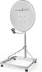 Nedis Balkonstandaard voor Satellietschotel - Mast Lengte: 1.00 m - Maximale schotelgrootte: 90.0 cm - Afmeting bodemplaat: 1 x 50 x 50 cm - Staal - Zilver