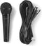 Nedis Bedrade Microfoon - Cardioïde - Afneembare Kabel - 5.00 m - 80 Hz - 13 kHz - 600 Ohm - -72 dB - Aan/uit knop - Inclusief reiskoffer - ABS / Aluminium - Zwart